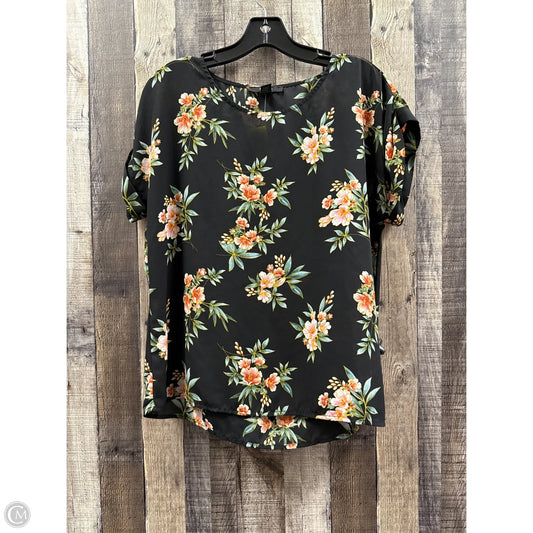 Top Short Sleeve By Forever 21 In Floral Print, Size: S