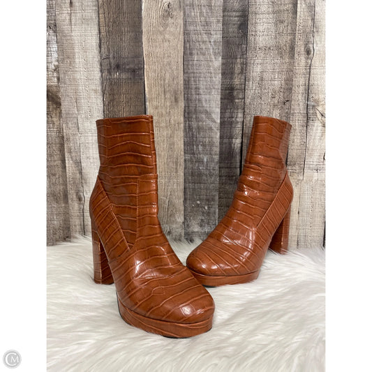 Boots Ankle Flats By Steve Madden In Tan, Size: 10