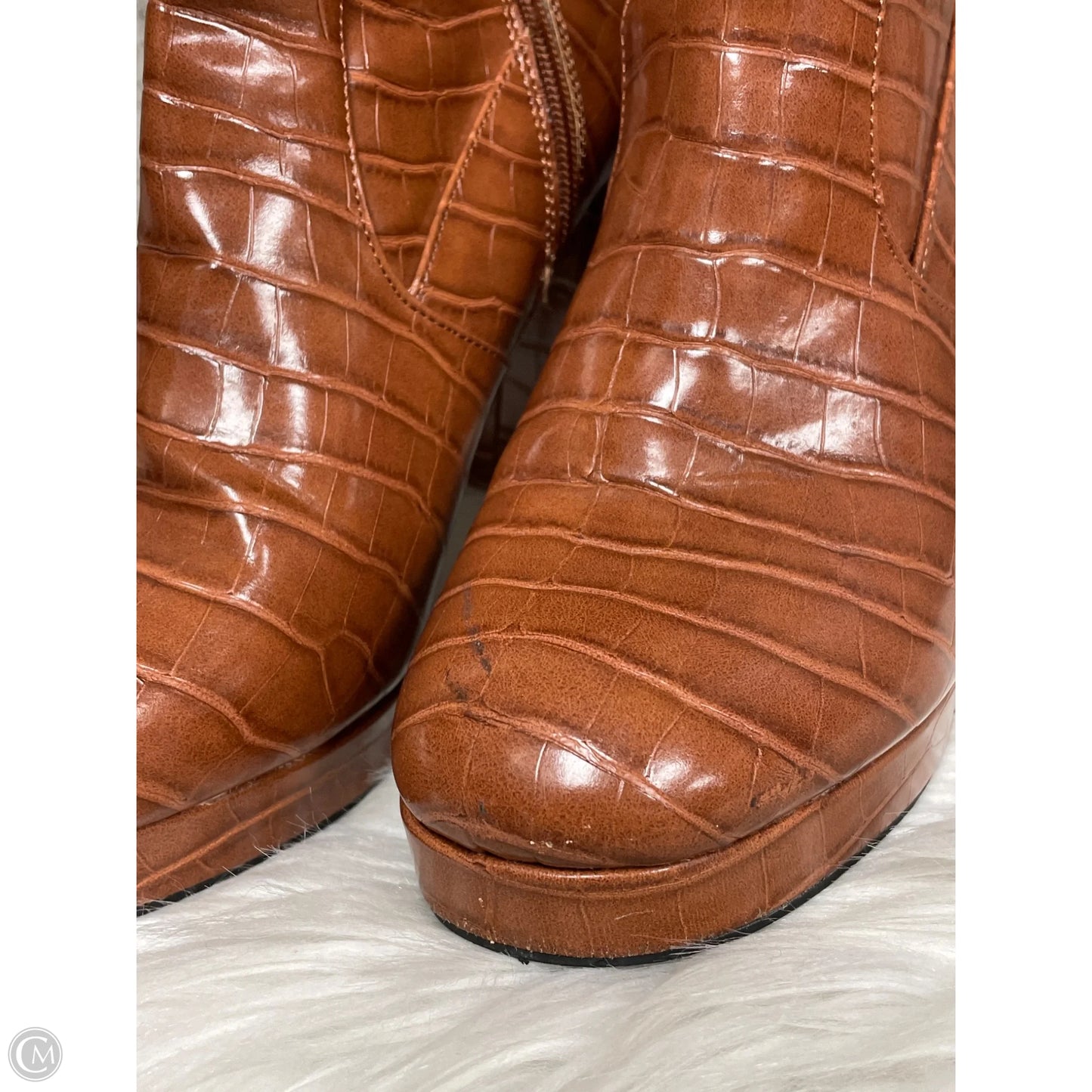 Boots Ankle Flats By Steve Madden In Tan, Size: 10