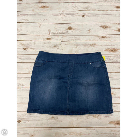 Skirt Mini & Short By Sc & Co In Blue Denim, Size: Xxl