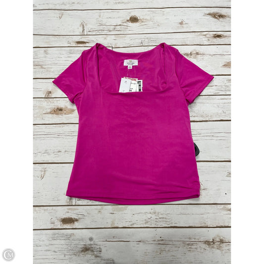 Top Short Sleeve By Live In The Moment In Pink, Size: M