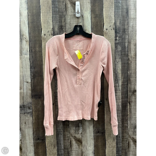 Top Long Sleeve By Aerie In Pink, Size: M
