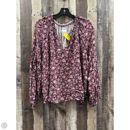 Top Long Sleeve By Old Navy In Maroon, Size: Xl