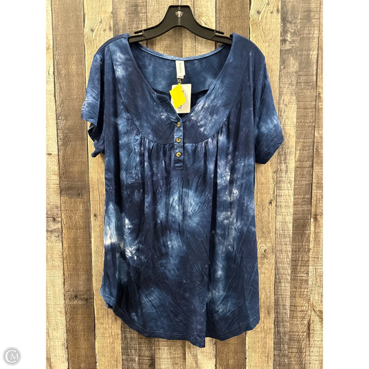 Top Short Sleeve By Cme In Tie Dye Print, Size: Xl