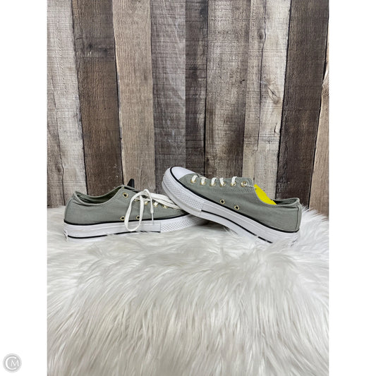 Shoes Sneakers By Converse In Green & White, Size: 8