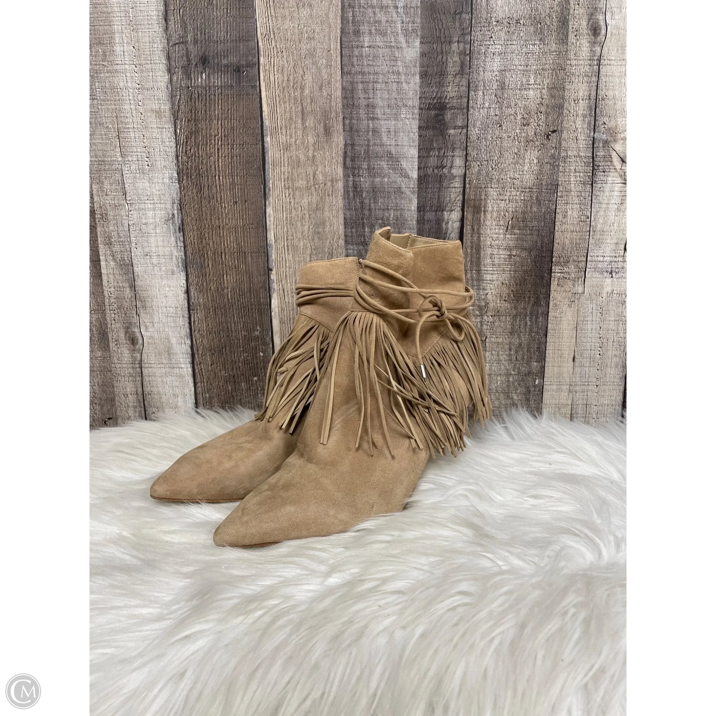 Boots Ankle Heels By Sam Edelman In Tan, Size: 8