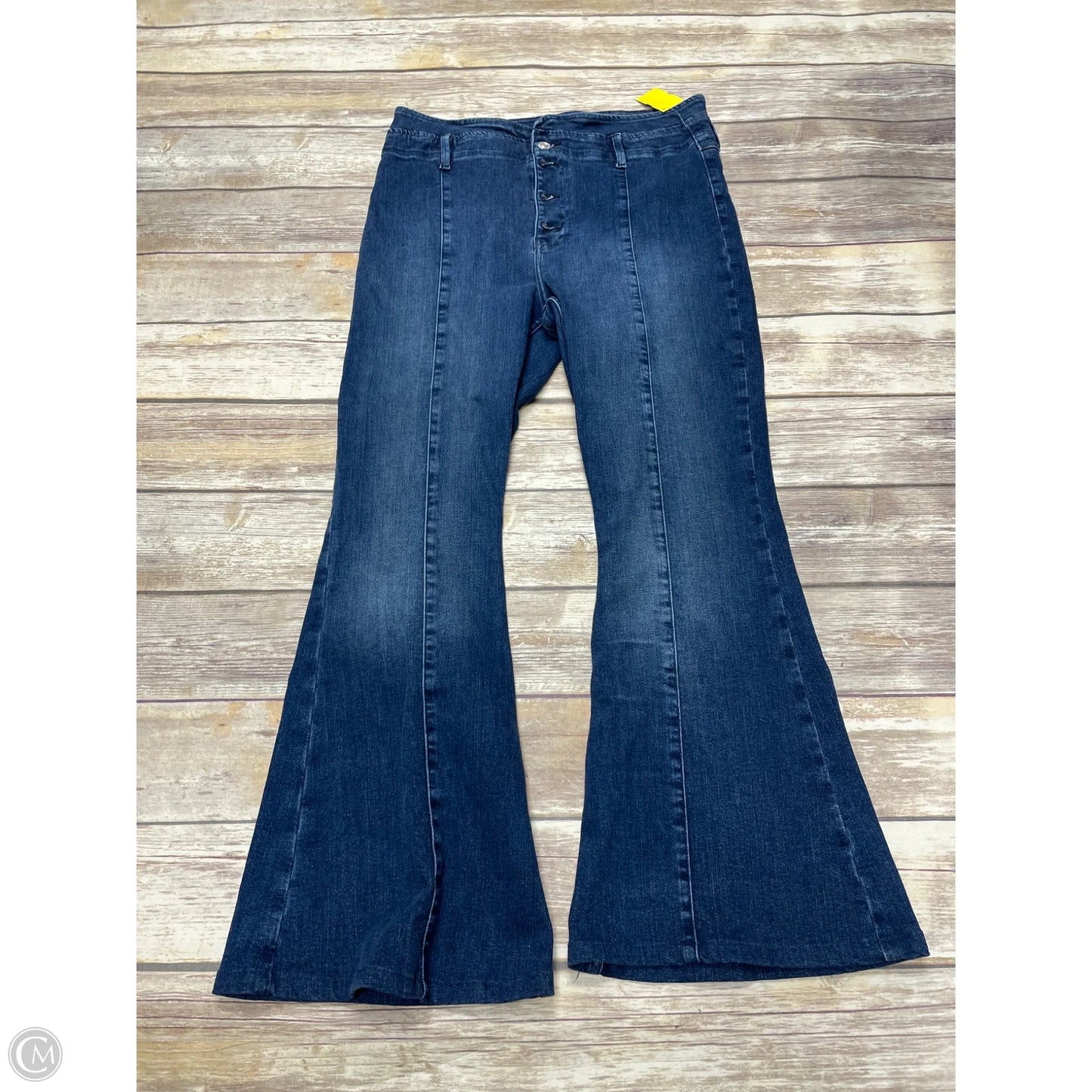 Jeans Wide Leg By We The Free In Blue Denim, Size: 14