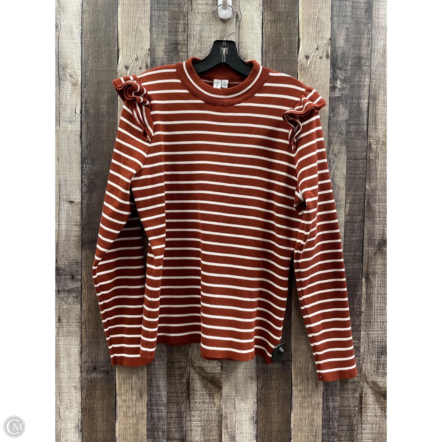 Sweater By Grace + Karma In Brown & White, Size: Xl