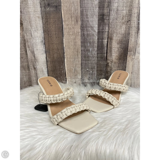 Sandals Heels Block By Torrid In Ivory, Size: 10