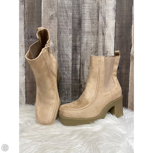 Boots Ankle Heels By Lane Bryant In Tan, Size: 10