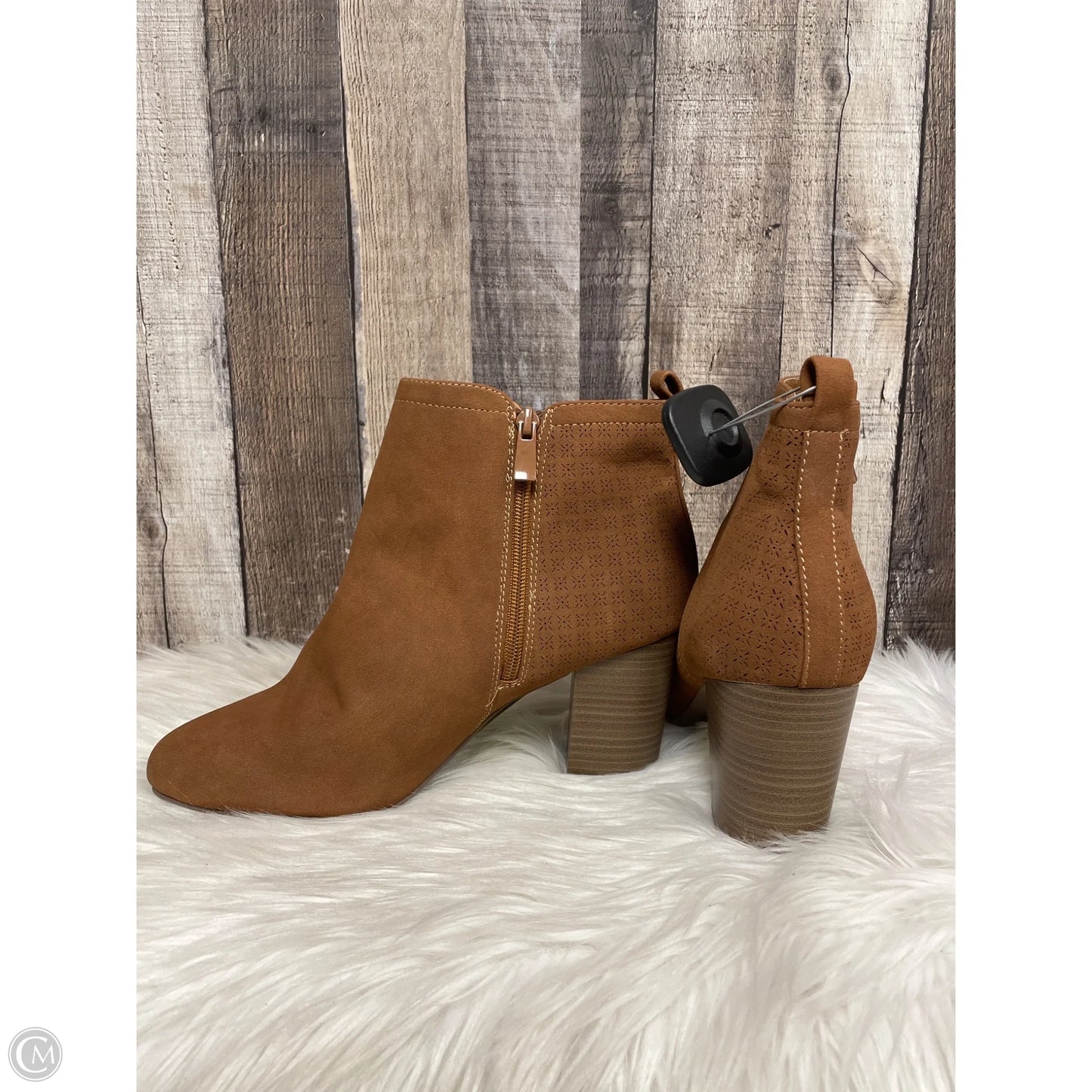 Boots Ankle Heels By Torrid In Brown, Size: 10