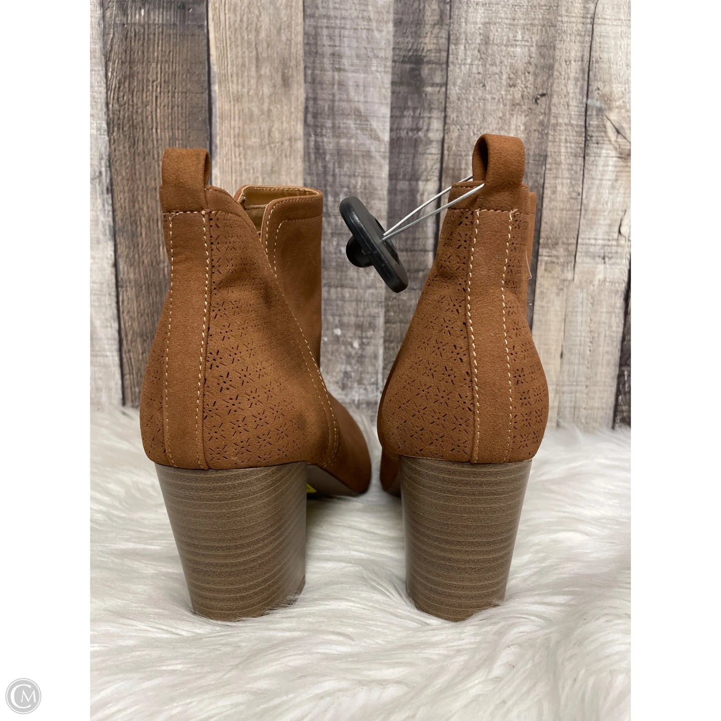 Boots Ankle Heels By Torrid In Brown, Size: 10