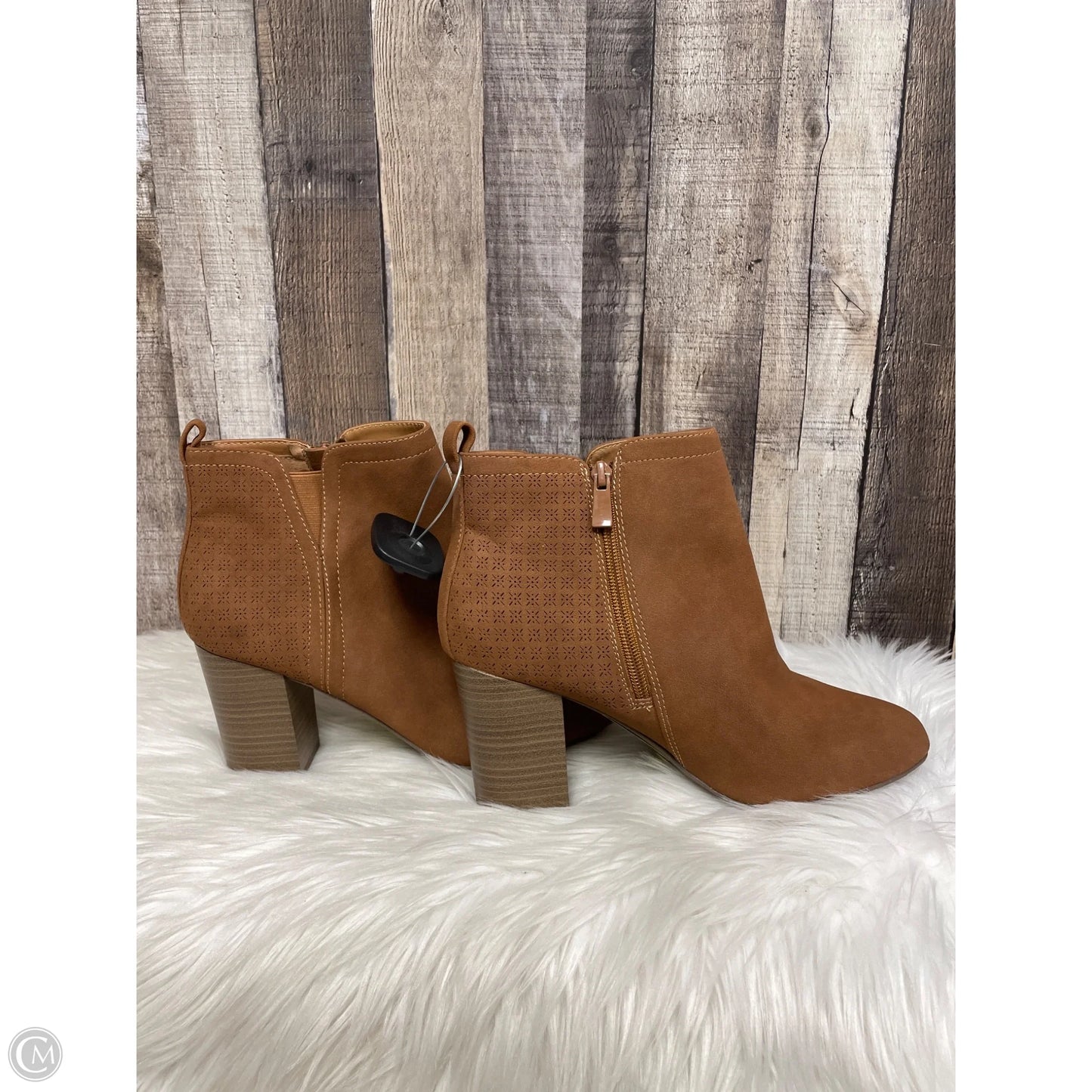 Boots Ankle Heels By Torrid In Brown, Size: 10
