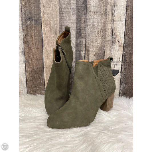 Boots Ankle Heels By Torrid In Green, Size: 10