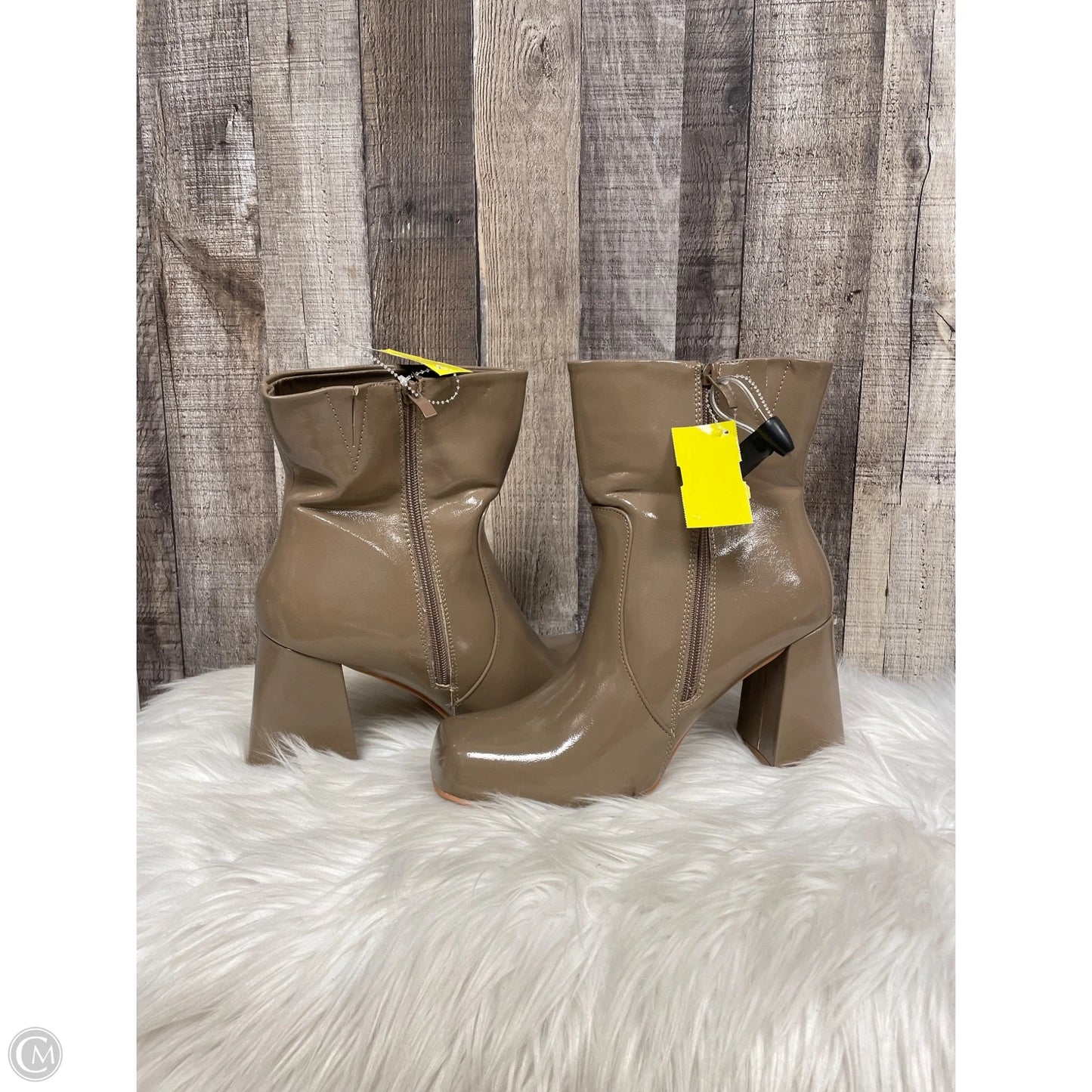 Sandals Heels Block By Torrid In Tan, Size: 10