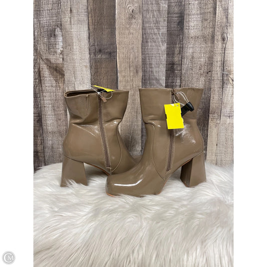 Sandals Heels Block By Torrid In Tan, Size: 10