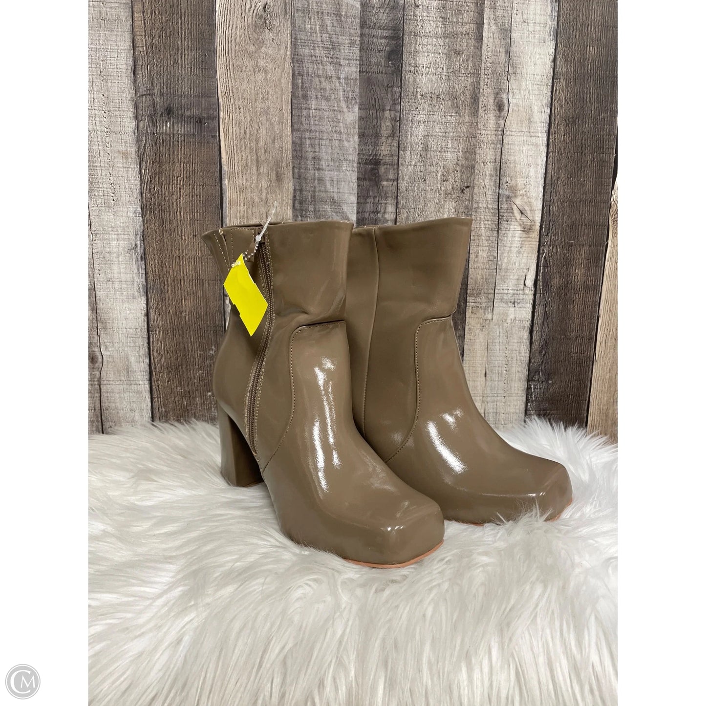 Sandals Heels Block By Torrid In Tan, Size: 10