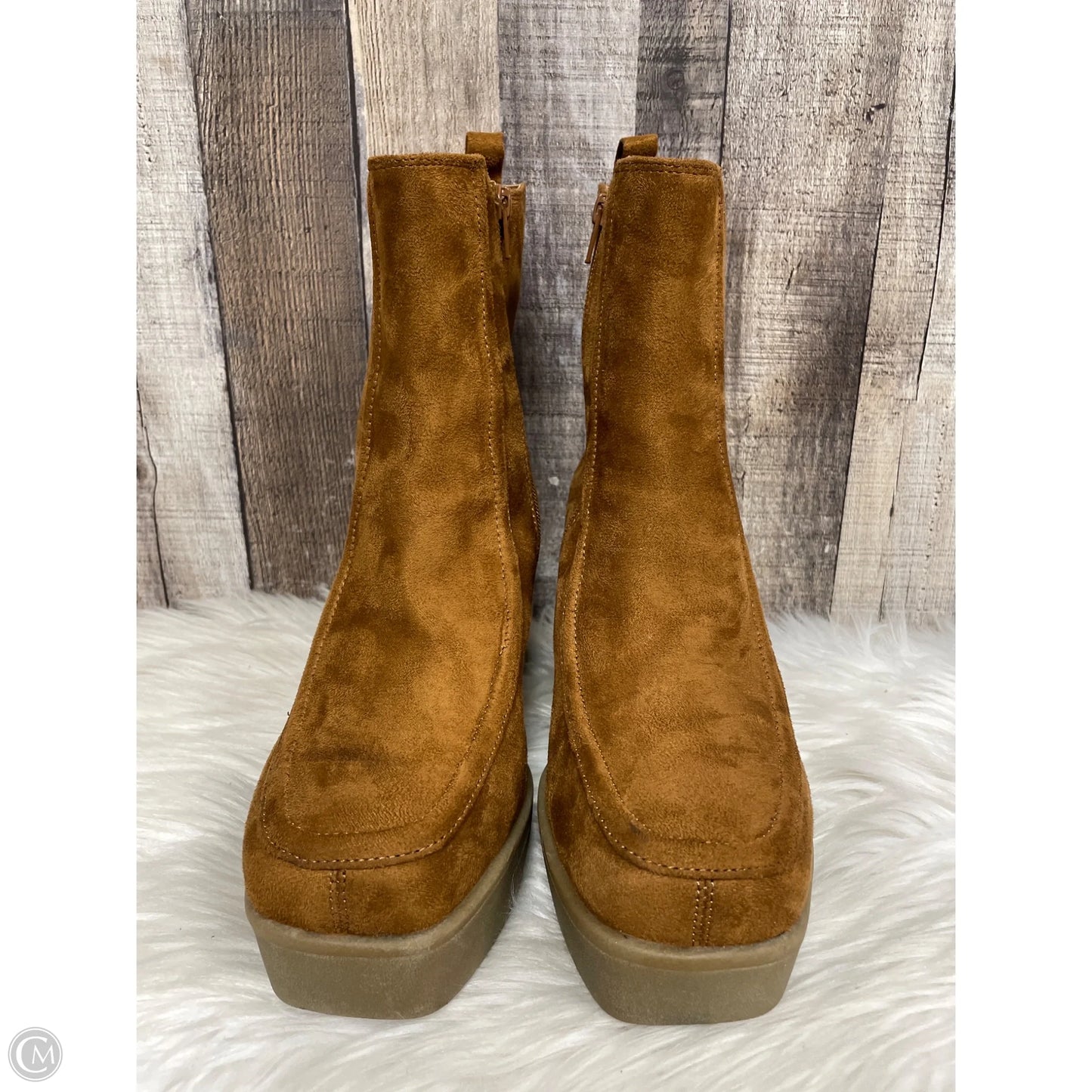Boots Ankle Heels By Lane Bryant In Brown, Size: 10