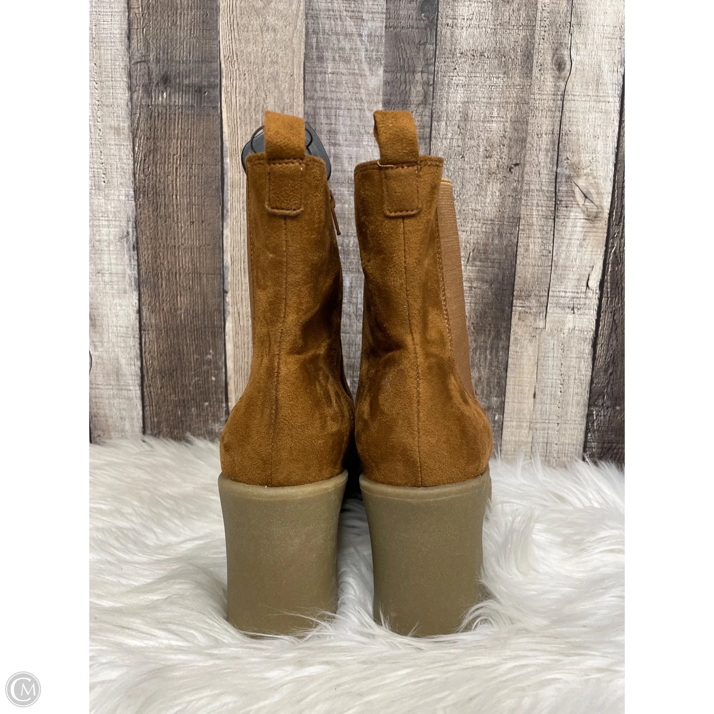 Boots Ankle Heels By Lane Bryant In Brown, Size: 10