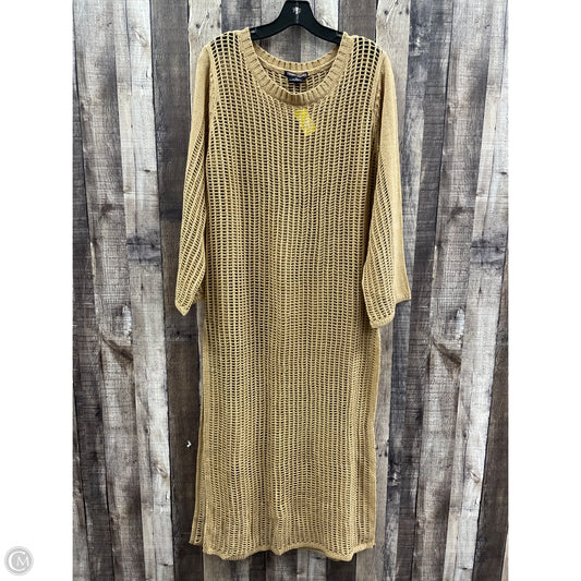 Dress Sweater By Cme In Tan, Size: 2x
