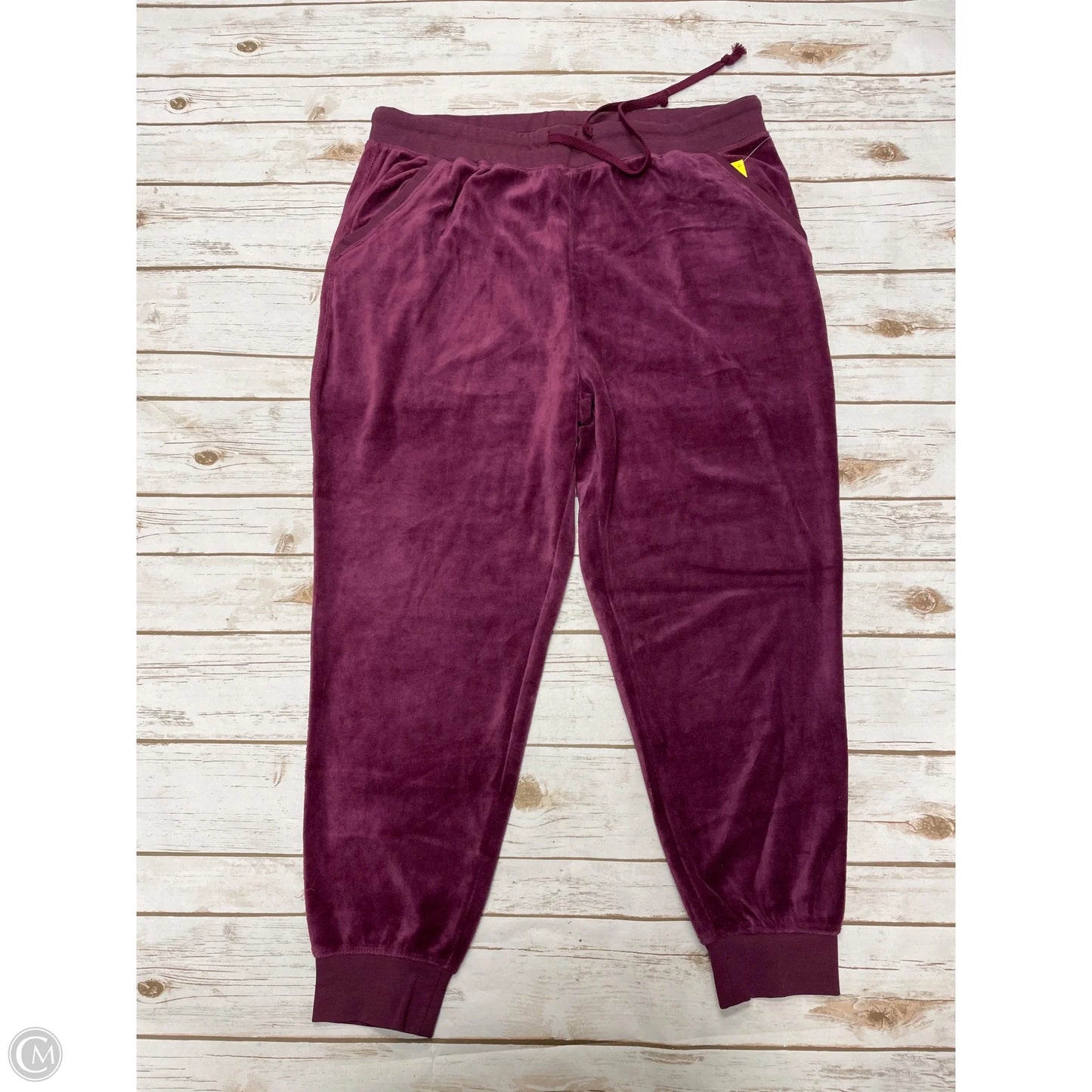 Athletic Pants 2pc By Fashion Nova In Maroon, Size: 2x