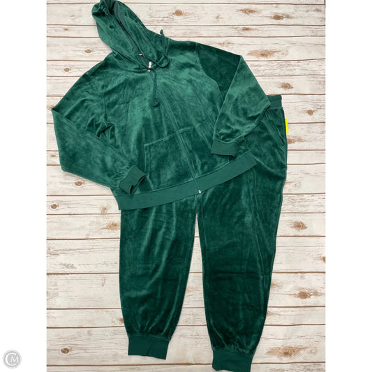Athletic Pants 2pc By Fashion Nova In Green, Size: 2x