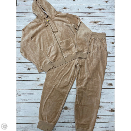 Athletic Pants 2pc By Fashion Nova In Tan, Size: 2x
