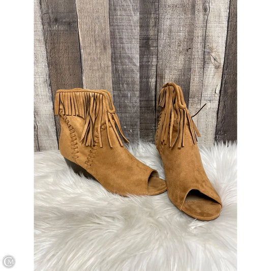 Boots Ankle Heels By Altard State In Brown, Size: 10