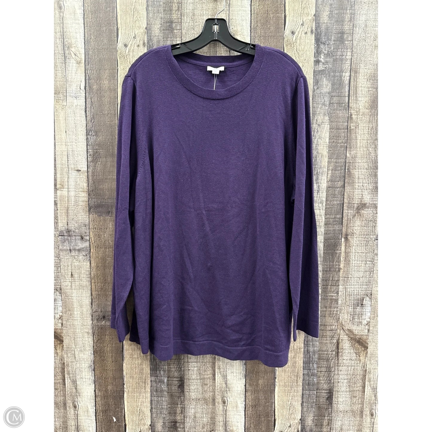 Top Long Sleeve By J. Jill In Purple, Size: 3x