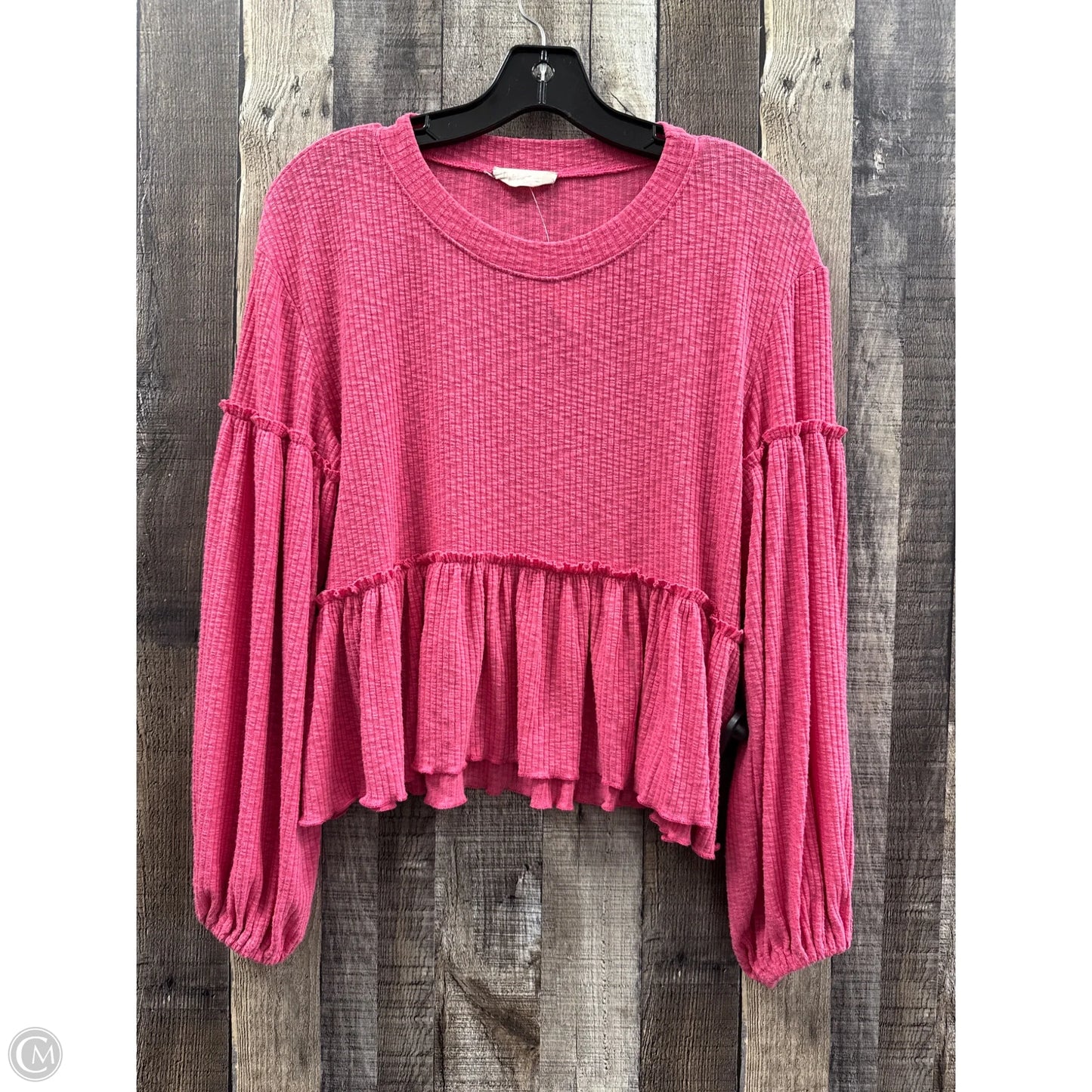 Top Long Sleeve By Altard State In Pink, Size: S