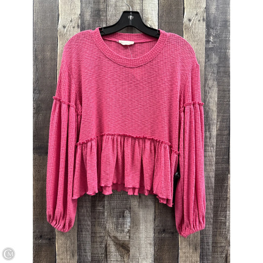 Top Long Sleeve By Altard State In Pink, Size: S