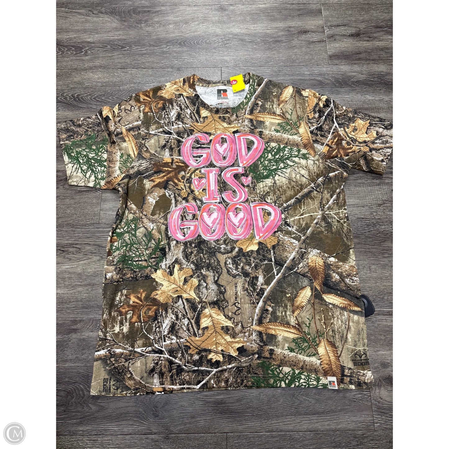 Athletic Top Short Sleeve By Russel Athletic In Camouflage Print, Size: Xl