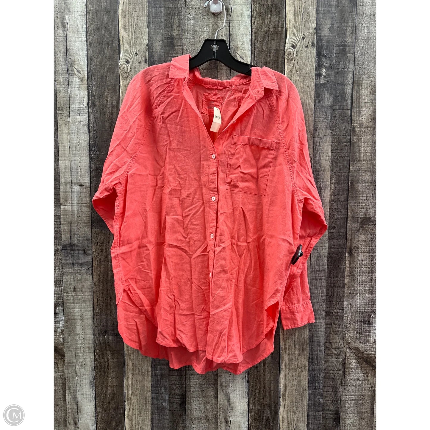 Top Long Sleeve By Aerie In Coral, Size: Xxs