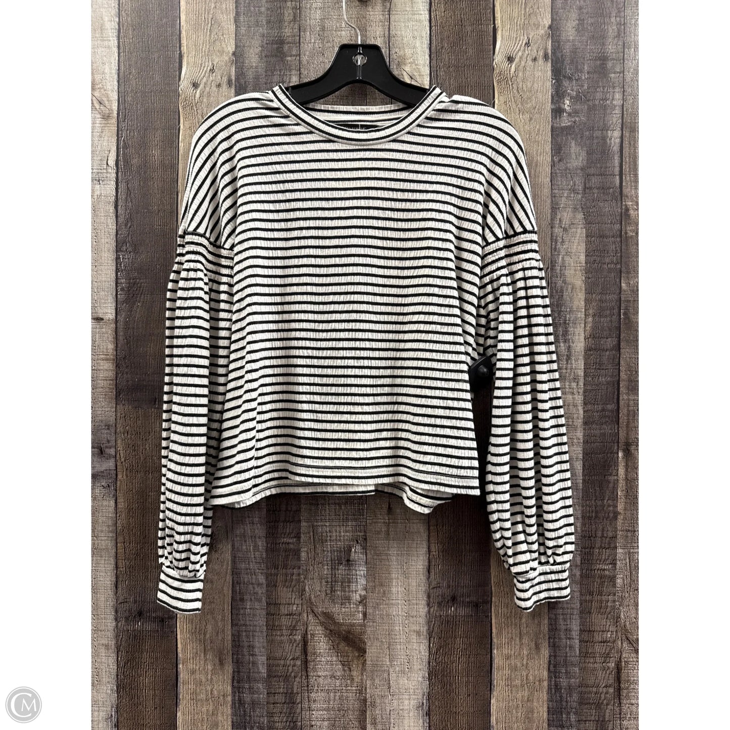Top Long Sleeve By Banana Republic In Striped Pattern, Size: Xs
