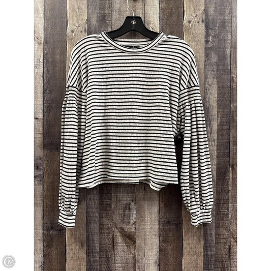 Top Long Sleeve By Banana Republic In Striped Pattern, Size: Xs