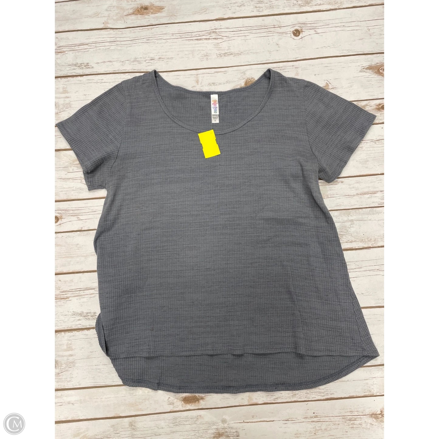 Top Short Sleeve By Lularoe In Grey, Size: Xl