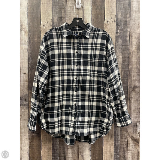 Top Long Sleeve By Gap In Black & Cream, Size: L