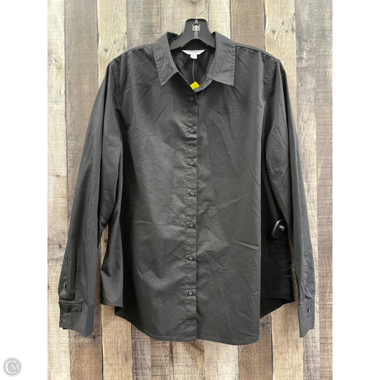 Top Long Sleeve By Time And Tru In Black, Size: Xl