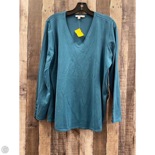 Top Long Sleeve By Chicos In Teal, Size: Xl