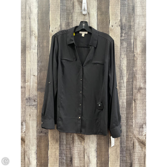 Top Long Sleeve By Dana Buchman In Black, Size: Xl