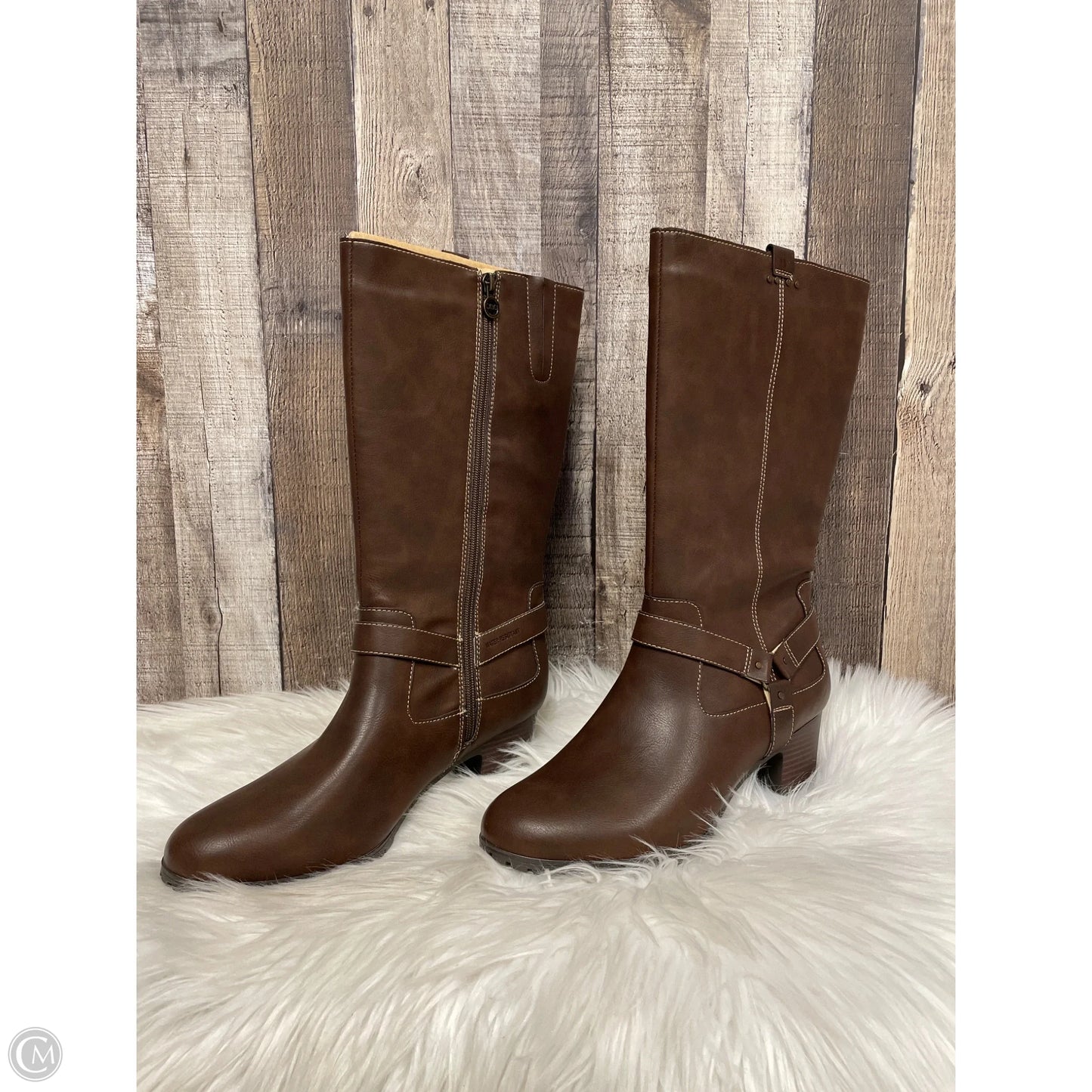 Boots Knee Heels By Jbu By Jambu In Brown, Size: 12