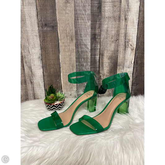 Sandals Heels Block By Inc In Green, Size: 10