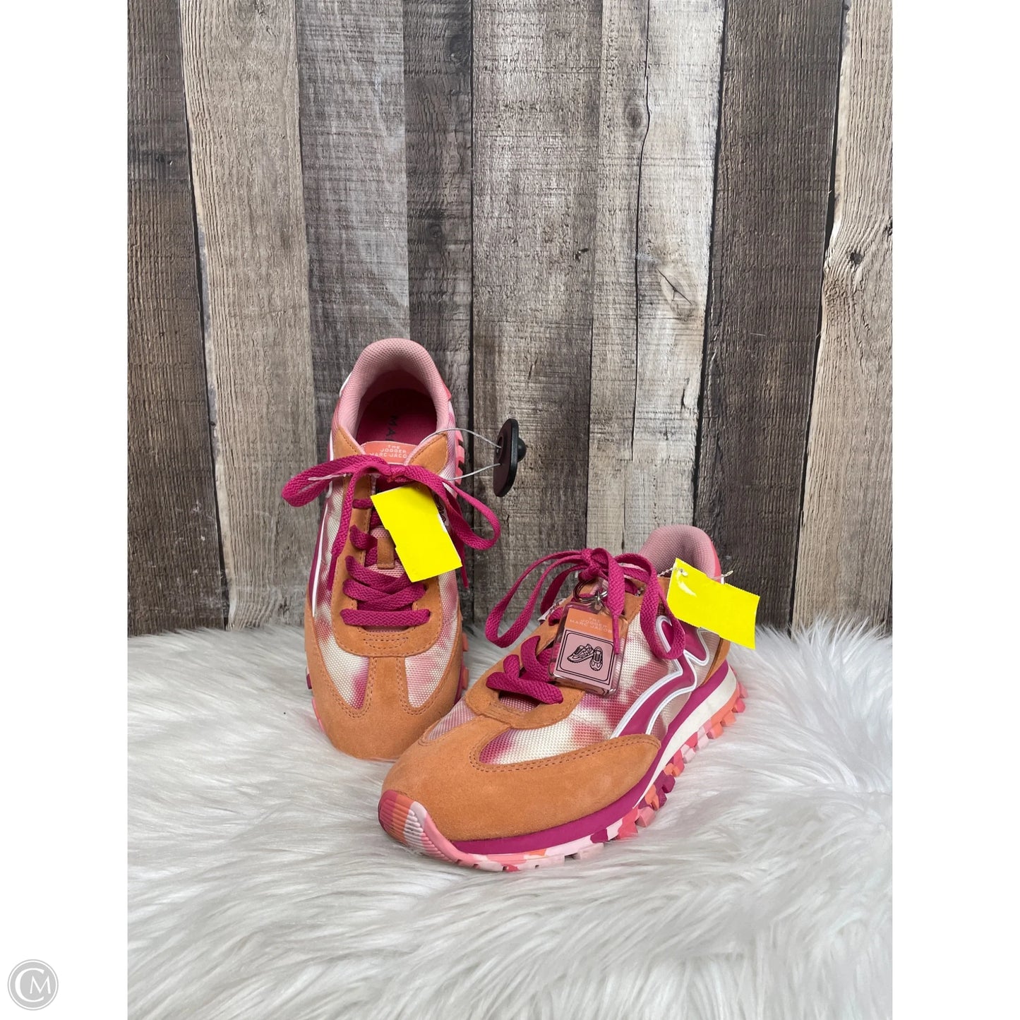 Shoes Luxury Designer By Marc Jacobs In Orange & Pink, Size: 8