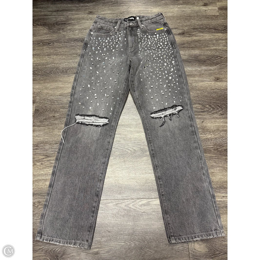Jeans Straight By Fashion Nova In Grey Denim, Size: 4