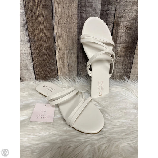 Sandals Flats By Lc Lauren Conrad In White, Size: 10