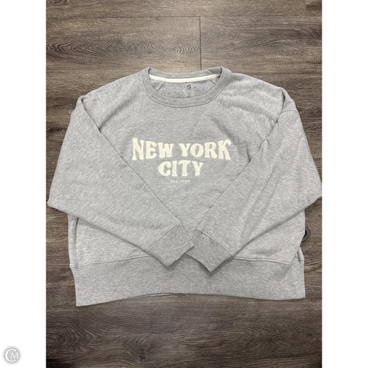 Sweatshirt Crewneck By Lou And Grey In Grey, Size: S