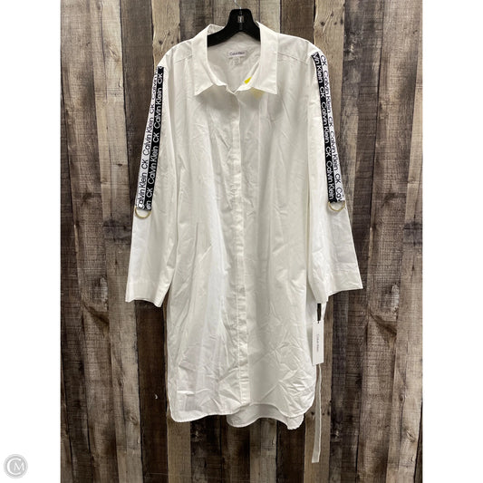 Dress Casual Short By Calvin Klein In Black & White, Size: Xl