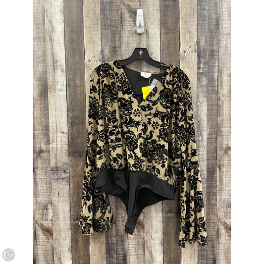 Bodysuit By Ember In Black & Tan, Size: Xl