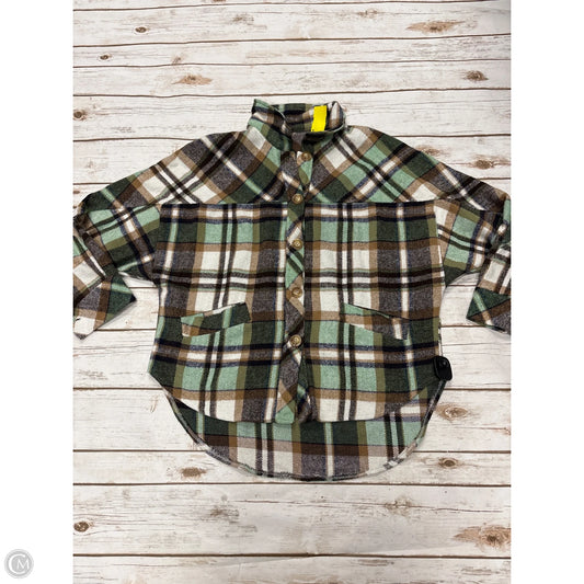 Jacket Shirt By Cmf In Plaid Pattern, Size: M