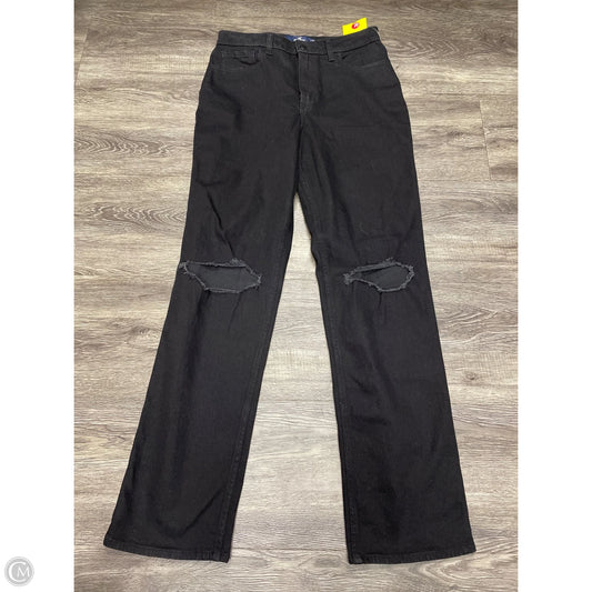 Jeans Straight By Hollister In Black Denim, Size: 8l